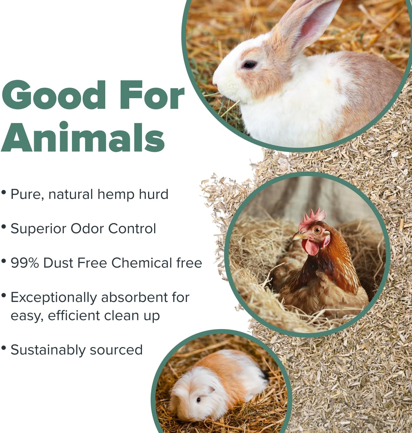 All Walks 70 Liter Hemp Bedding for Chicken Coops, Horses, Ponies, Llama, Emu, Ducks, and Turkeys - 100% Natural, Superior Odor Control, Biodegradable Pet Bedding, Dust-Free - Made in USA