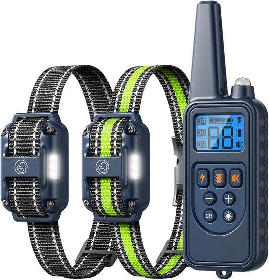 Dog Training Collar, Rechargeable e-Collars for Dogs Training with Beep, Vibration, Humane Shock(1-99) Modes, 2600ft Waterproof Dog Shock Collar for Small Medium Large Dogs - Pet Explorer