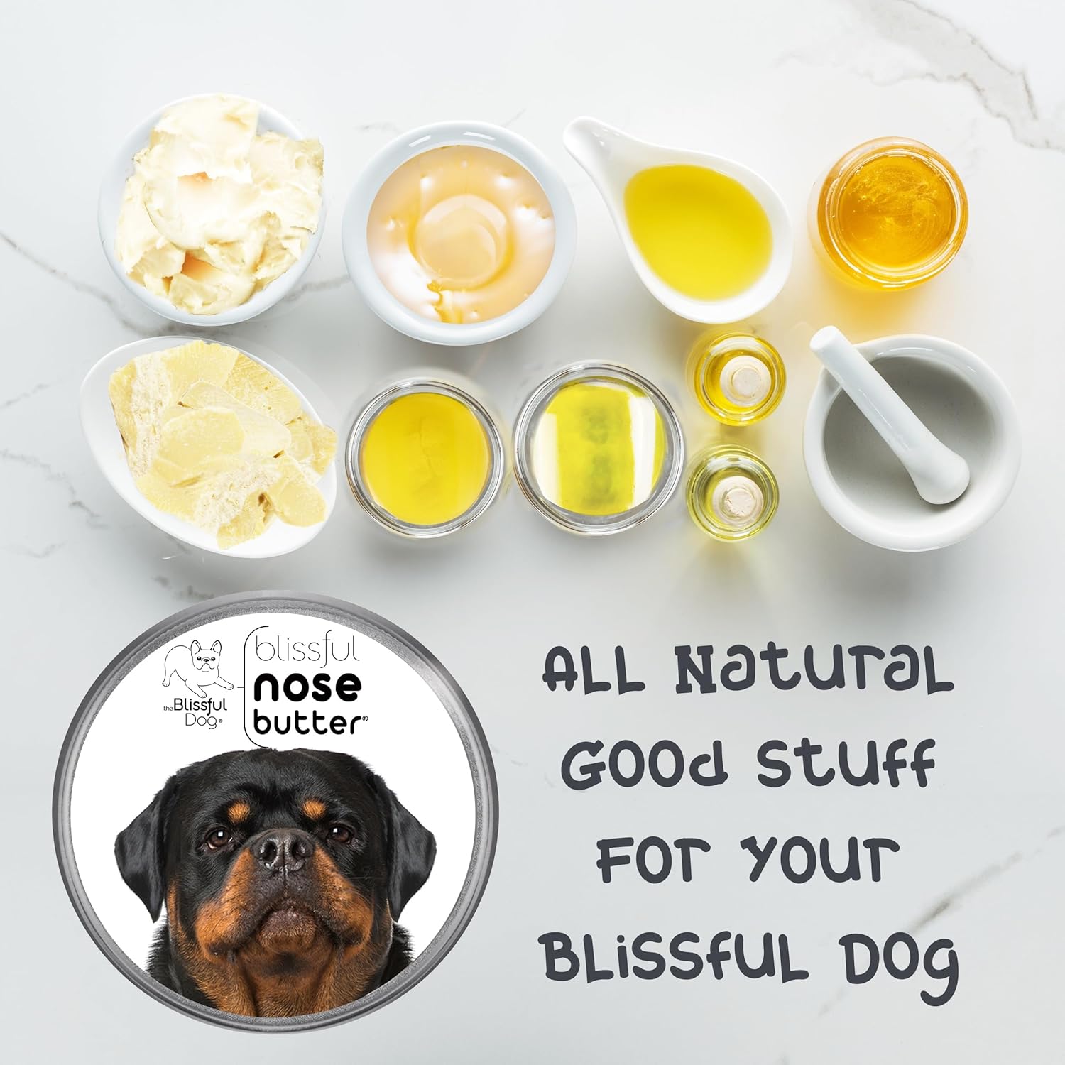 The Blissful Dog Rottweiler Unscented Nose Butter - Dog Nose Butter, 2 Ounce - Pet Explorer