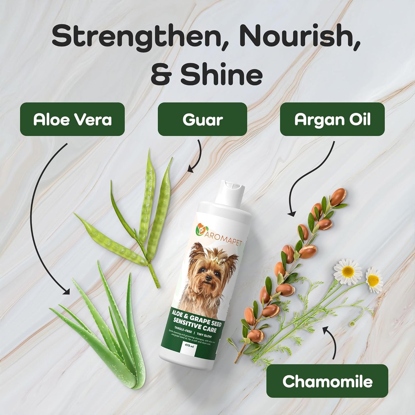Sensitive Care -Tangle-Free-Silky Shine Softening and detangling Shampoo, Delicate Coat Clean & Odor Control Shampoo – Advanced Shine Formula for Dogs (Yorkshire Terrier, 16 Fluid Ounces)