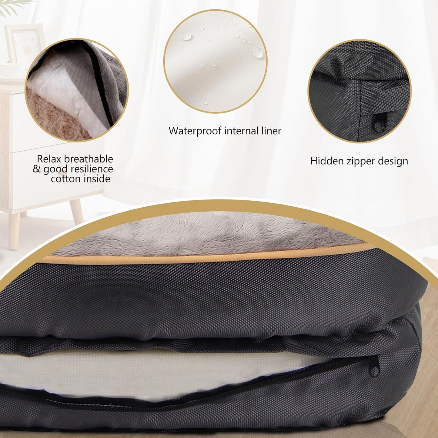 JOYELF Memory Foam Dog Bed Small Orthopedic Dog Bed & Sofa with Removable Washable Cover and Squeaker Toy as Gift - Pet Explorer