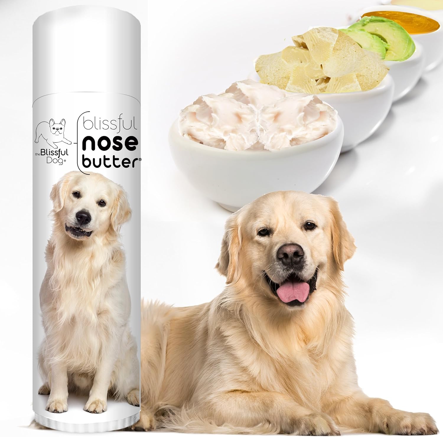 The Blissful Dog Golden Retreiver Unscented Nose Butter - Dog Nose Butter, 0.50 Ounce - Pet Explorer
