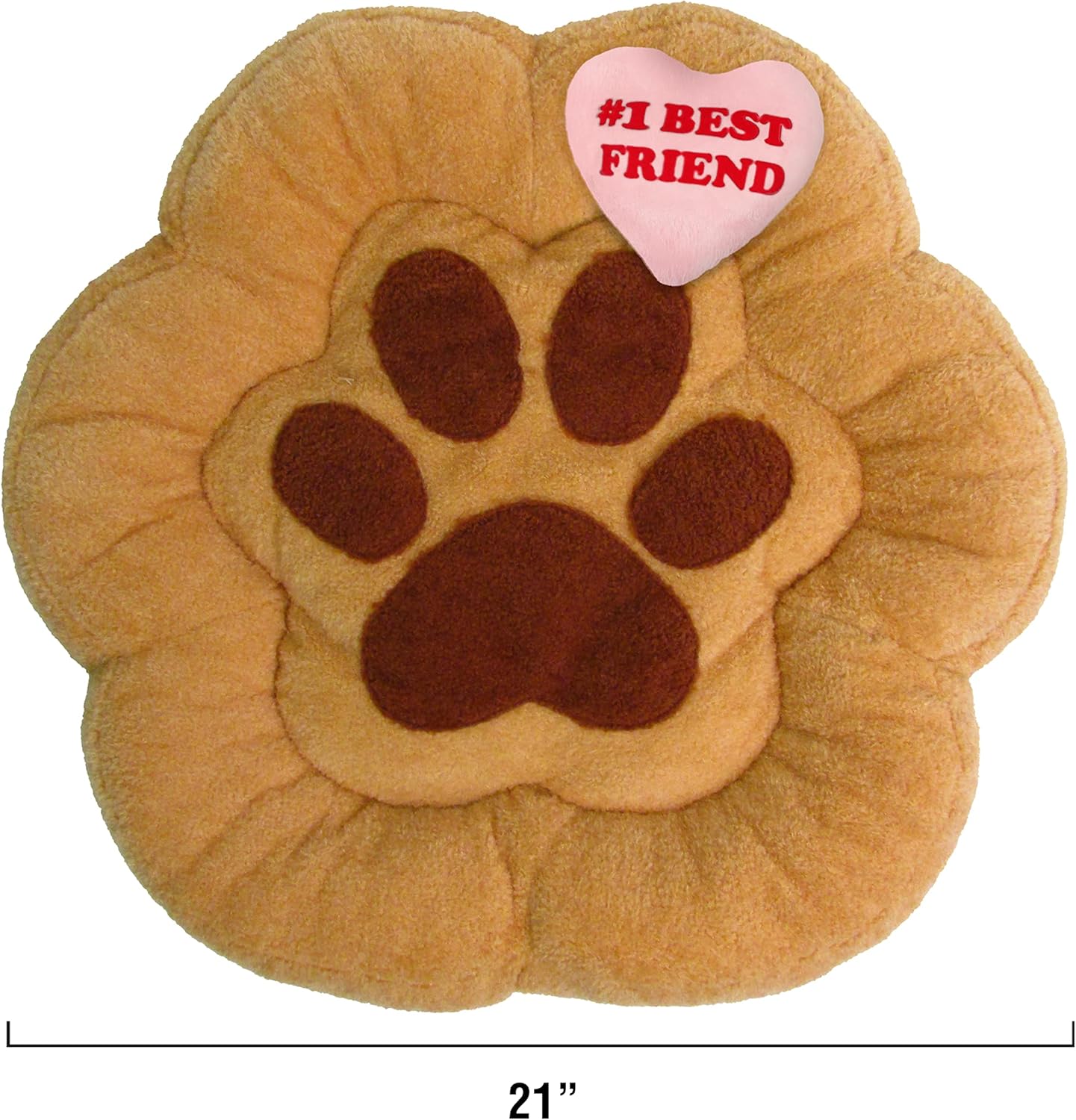 TONBO Soft Plush Small Cute and Cozy Nature Dog Cat Bed, Washer and Dryer Friendly (Paw) - Pet Explorer
