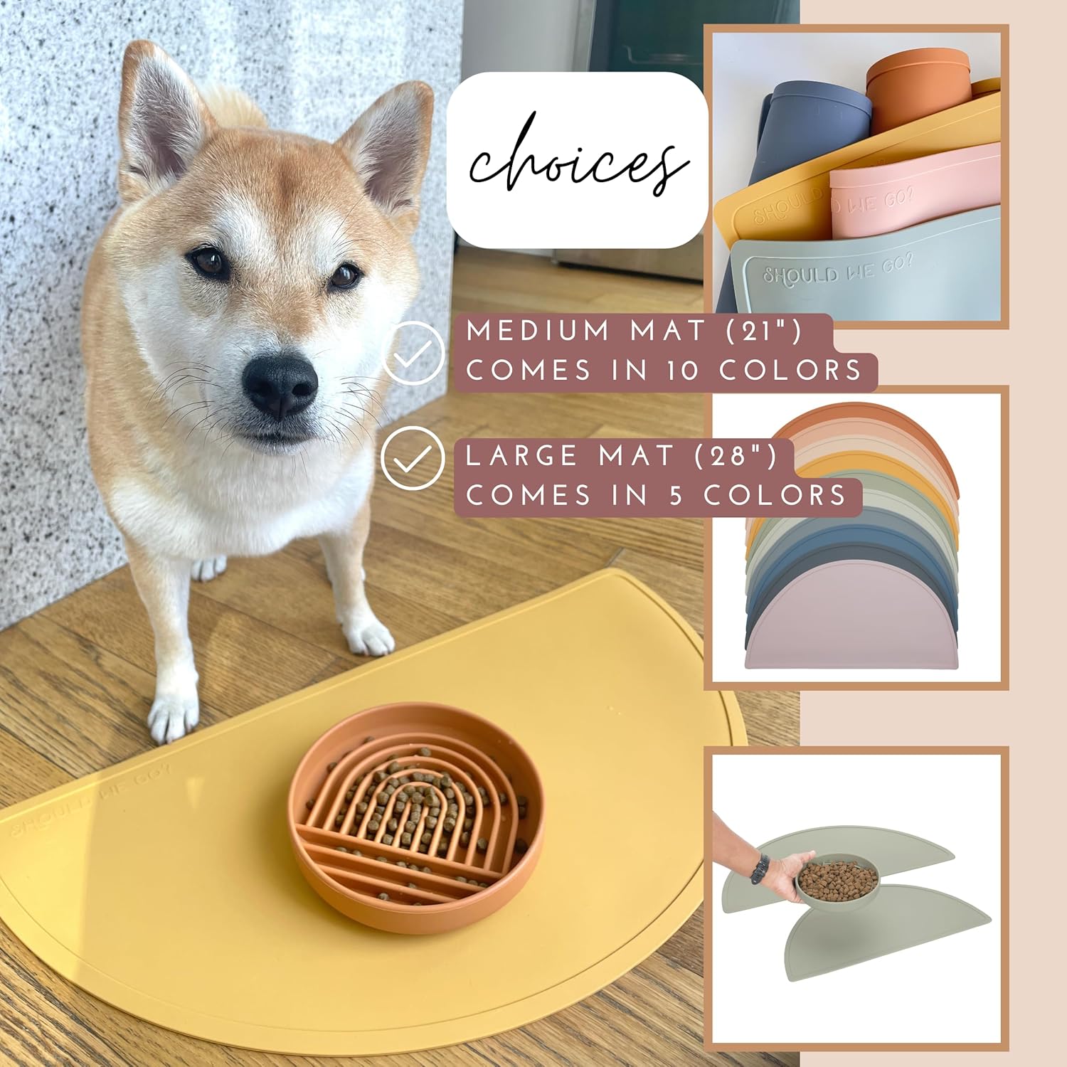 Waterproof Silicone Pet Food Mat - Non-Slip, Spill-Proof Feeding Mats for Floors, Raised Edge Design, Easy-to-Clean, Rubber Mat for Dog & Cat Bowls, 28" Across x 14" Deep, Large-Spruce - Pet Explorer