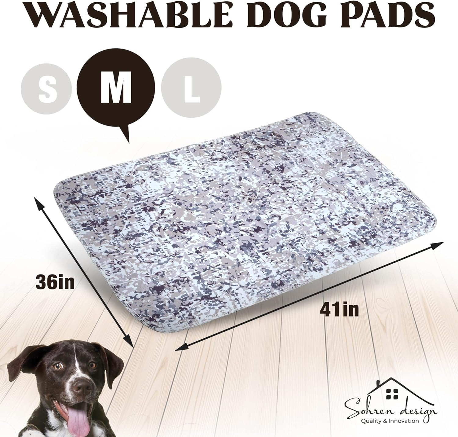 Washable Dog Pee Pads (2-Pack) - Reusable Pet Mats for Floor, Waterproof Whelping & Potty Pads, Crate Liner for Small, Medium, Large Pets (36" x 41") - Pet Explorer