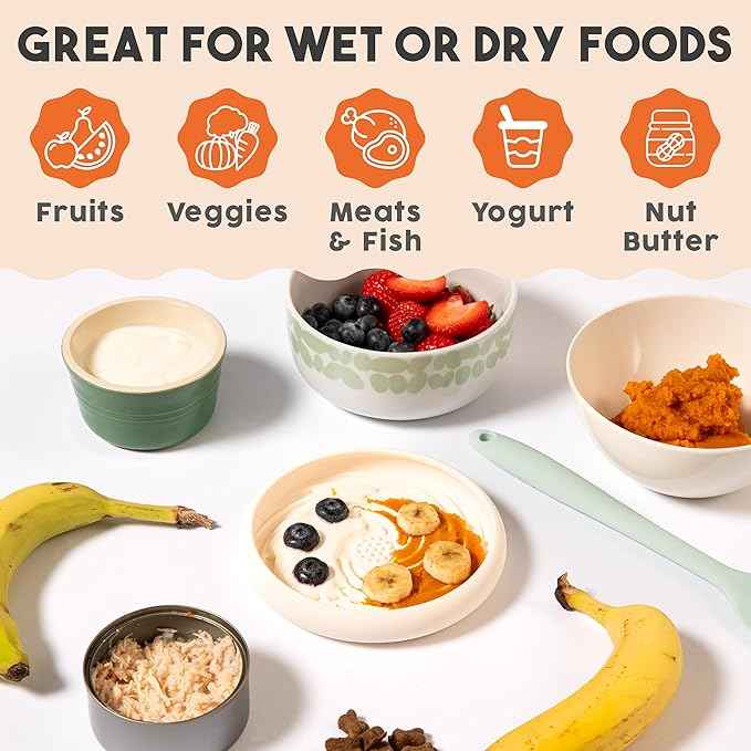 Awoo Lick Dish Silicone Dog & Cat Lick Mat & Slow Feeder with Suction Cups, Non-Slip, Dishwasher Safe, Extend Mealtime, Reduce Anxiety (Cream)