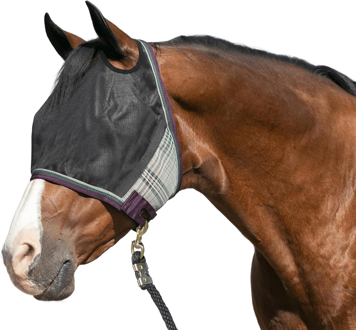 Kensington 90% UV Fly Mask CatchMask UViator - Without Ears & Forelock Freedom Web Trim Size: L-Avg Color: 2019 - Imperial Jade