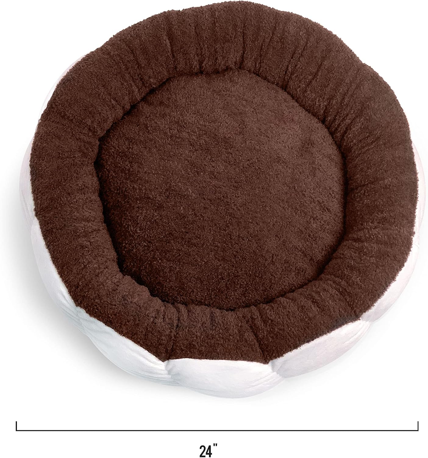 TONBO Soft Plush Small Cute and Cozy Food Dog Cat Bed, Washer and Dryer Friendly (Cookies and Cream) - Pet Explorer