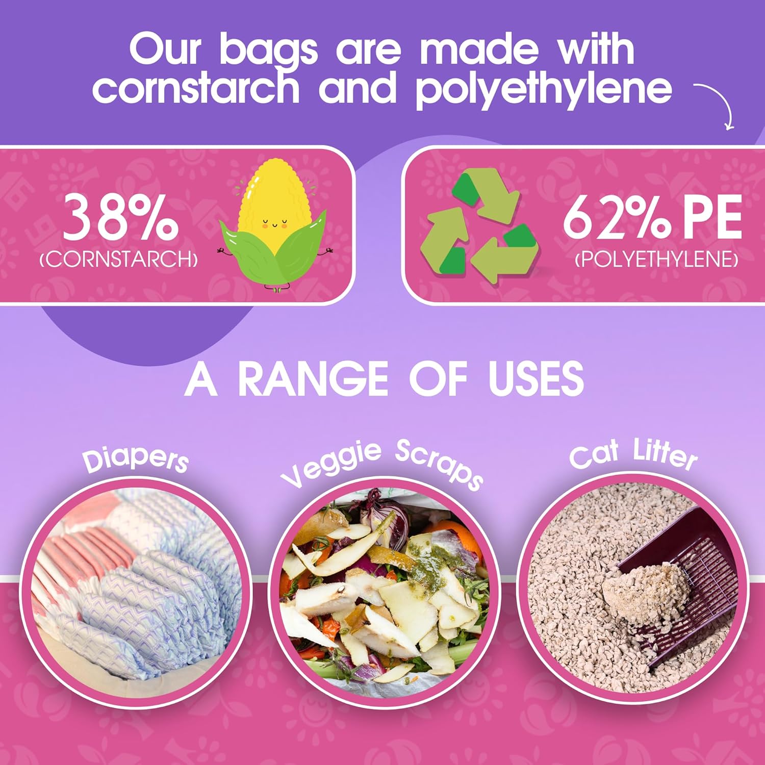 Pet N Pet 270 Counts Lavender Scented, Colorful Poop Bags for Dogs, 38% Plant Based & 62% PE Dog Poop Bags Rolls, Extra Thick Dog Waste Bag, Doggy Bag - Pet Explorer