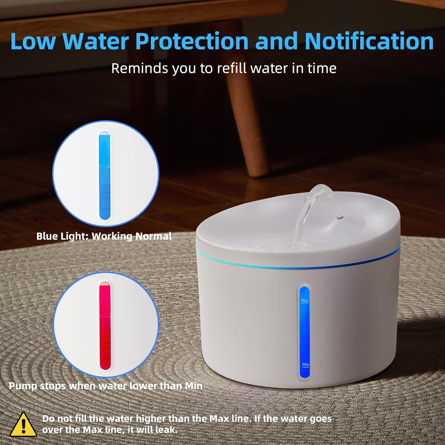 DOGNESS D06 Cat Water Fountain with Filter, Keep Water Fresh Automatic 3.2L Large Capacity Ultra Silent Removable Fresh Cat Water Dispenser for Dogs, Cats, Birds (3.2L White) - Pet Explorer