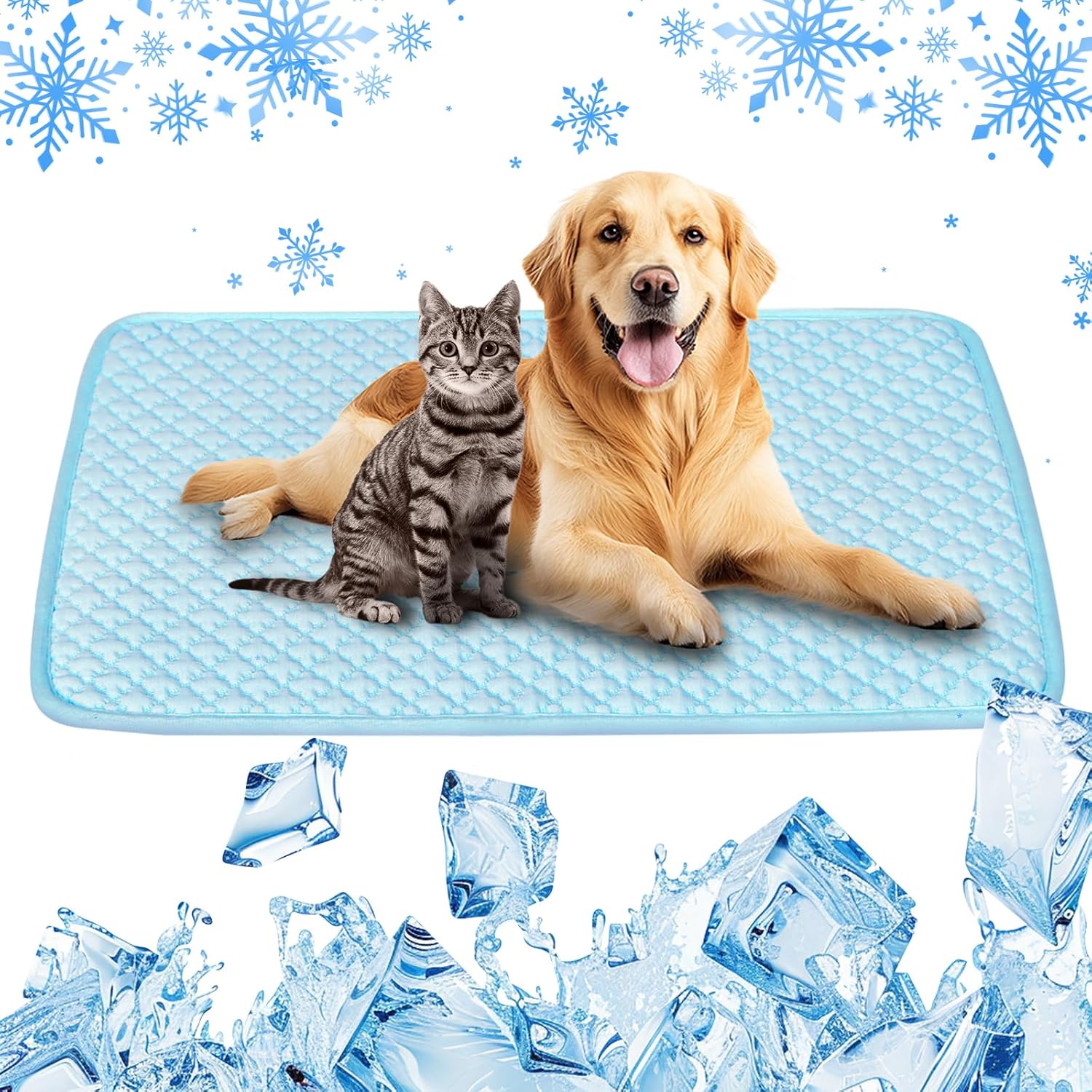 Pet Cooling Mat for Dogs & Cats - Washable Dog Cooling Mat Portable Pet Cool Pads Blanket for Indoor & Outdoor Car Seats - Pet Explorer