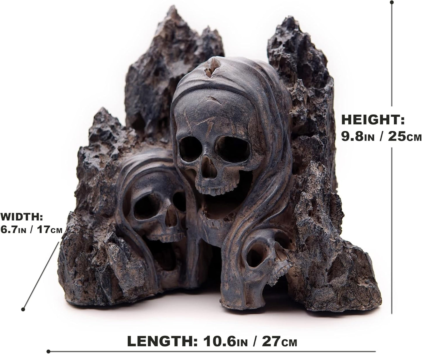 Fish Tank Decor Rocks.Aquarium Decoration Model.Easy and Quick Solution for Aquascaping.(Skull Canyon) - Pet Explorer