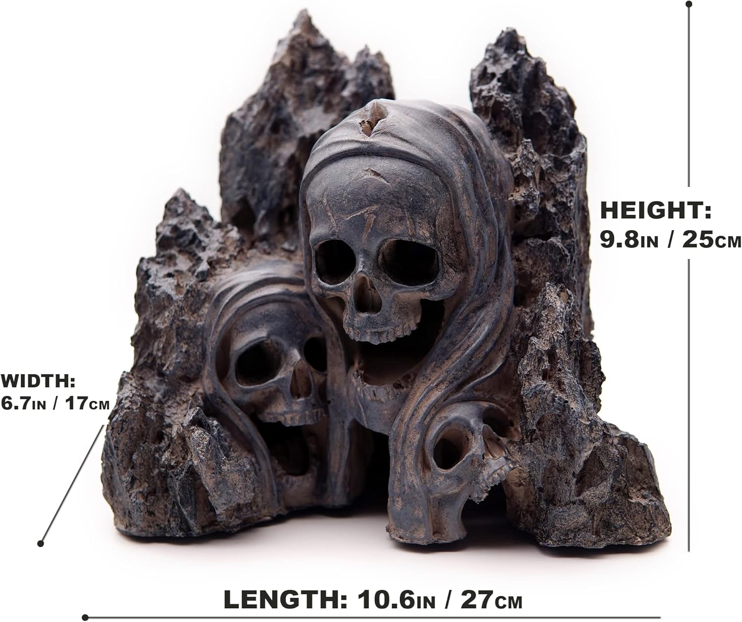 Fish Tank Decor Rocks.Aquarium Decoration Model.Easy and Quick Solution for Aquascaping.(Skull Canyon) - Pet Explorer