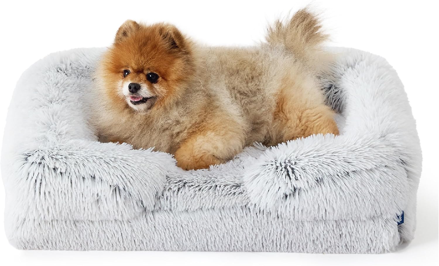 Bedsure Orthopedic Dog Beds for Small Dogs - Washable Small Dog Cat Bed Waterproof, Comfort Pet Couch Sofa with Washable Removable Cover, Pets Bed with Nonskid Bottom, Long Faux Fur-Misty Grey, 24" - Pet Explorer