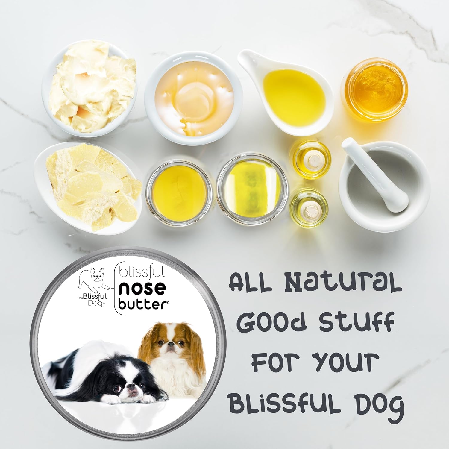 The Blissful Dog Japanese Chin Nose Butter, Versatile Dog Nose Balm for Dry Nose, Handcrafted Nose Moisturizer, Easy-to-Apply Dog Essentials, Unscented, 1 oz. - Pet Explorer