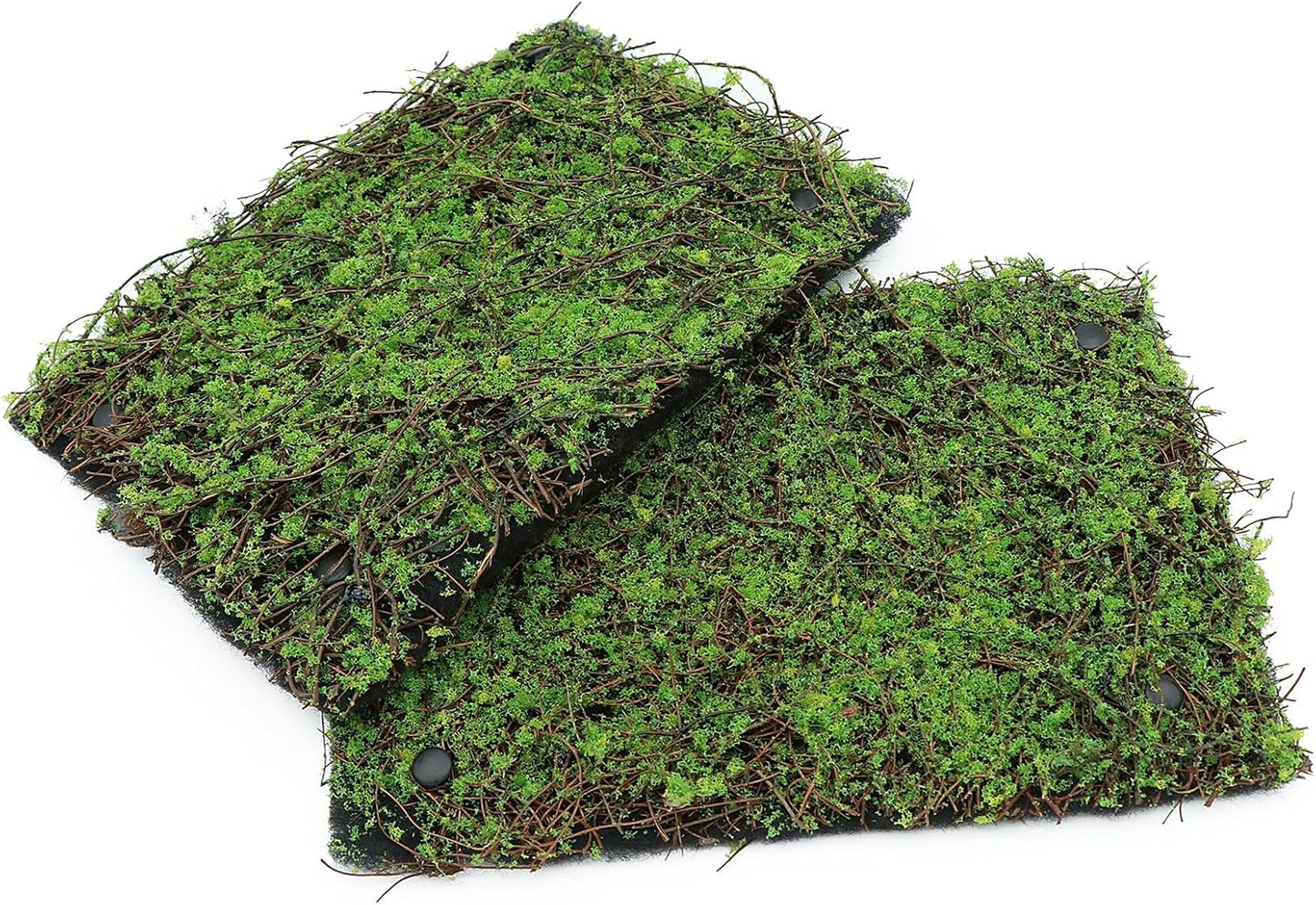 AQUA KT Reptile Moss Background Backdrop Wall Artificial Terrarium Habitat Amphibian Cage Decoration for Lizard Bearded Dragon Snake Tree Frog Chameleon Climbing, Pack of 4 - Pet Explorer