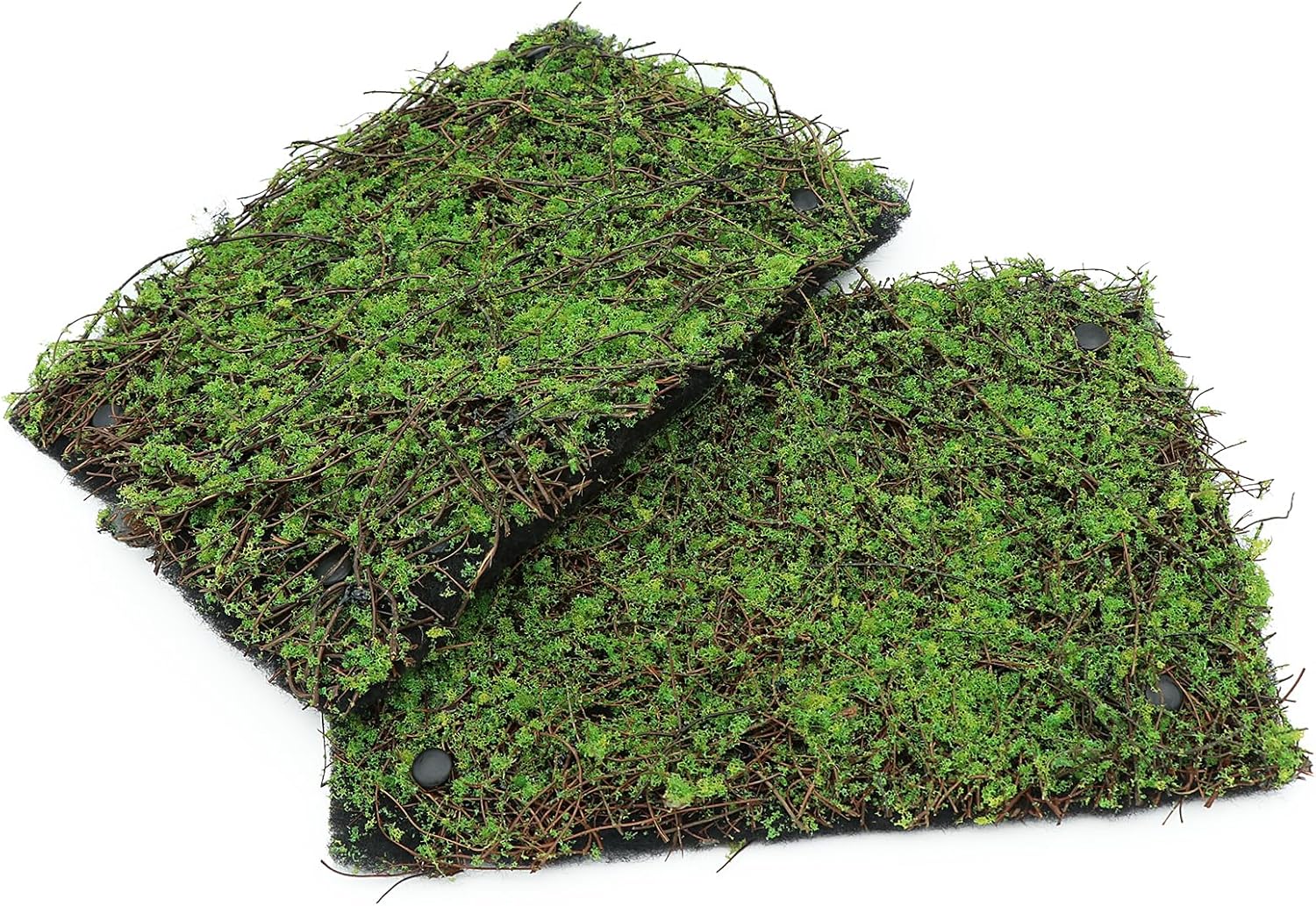 AQUA KT Reptile Moss Background Backdrop Wall Artificial Terrarium Habitat Amphibian Cage Decoration for Lizard Bearded Dragon Snake Tree Frog Chameleon Climbing, Pack of 4 - Pet Explorer