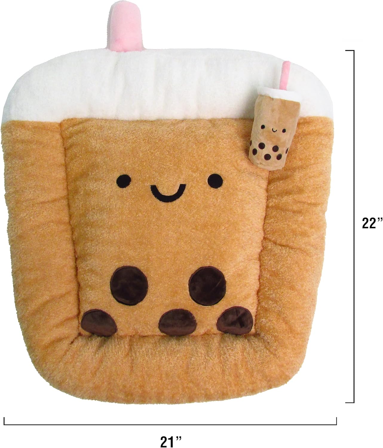 TONBO Soft Plush Small Cute and Cozy Food Dog Cat Bed, Washer and Dryer Friendly (Boba) - Pet Explorer