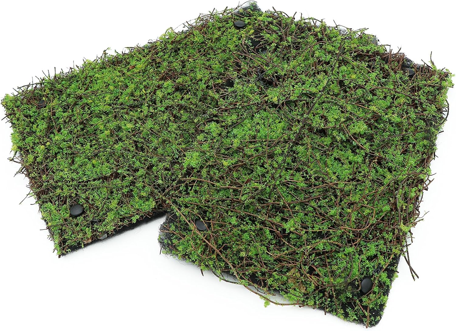 AQUA KT Reptile Moss Background Backdrop Wall Artificial Terrarium Habitat Amphibian Cage Decoration for Lizard Bearded Dragon Snake Tree Frog Chameleon Climbing, Pack of 4 - Pet Explorer