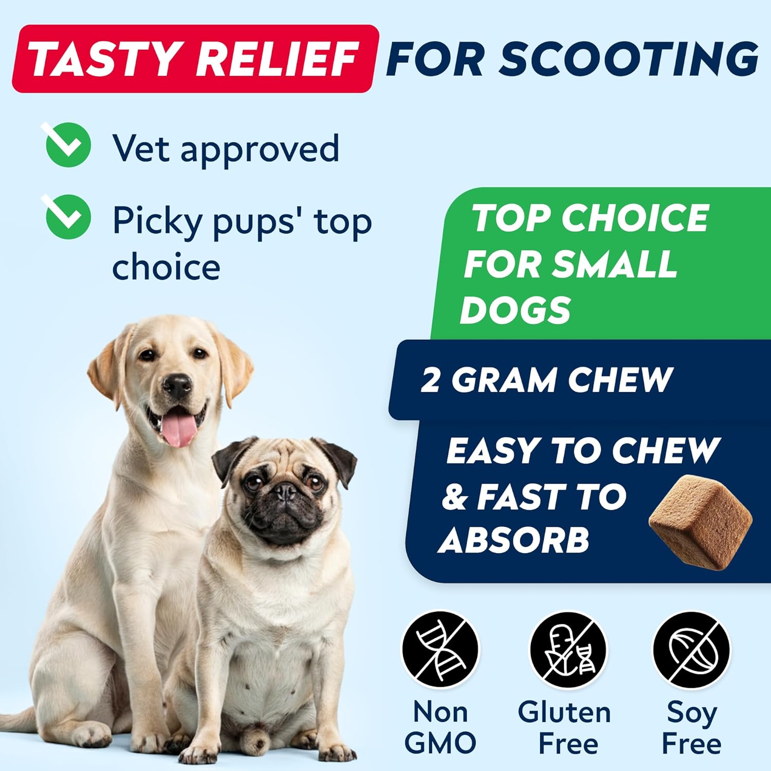 STRELLALAB Anal Gland Support Chews - Scoot Treatment - Digestive Enzymes, Prebiotics & Fiber Supplement for Dogs Digestion & Gut Health. Proprietary Blend of Beet, Psyllium, Dandelion & Pumpkin 120Ct - Pet Explorer