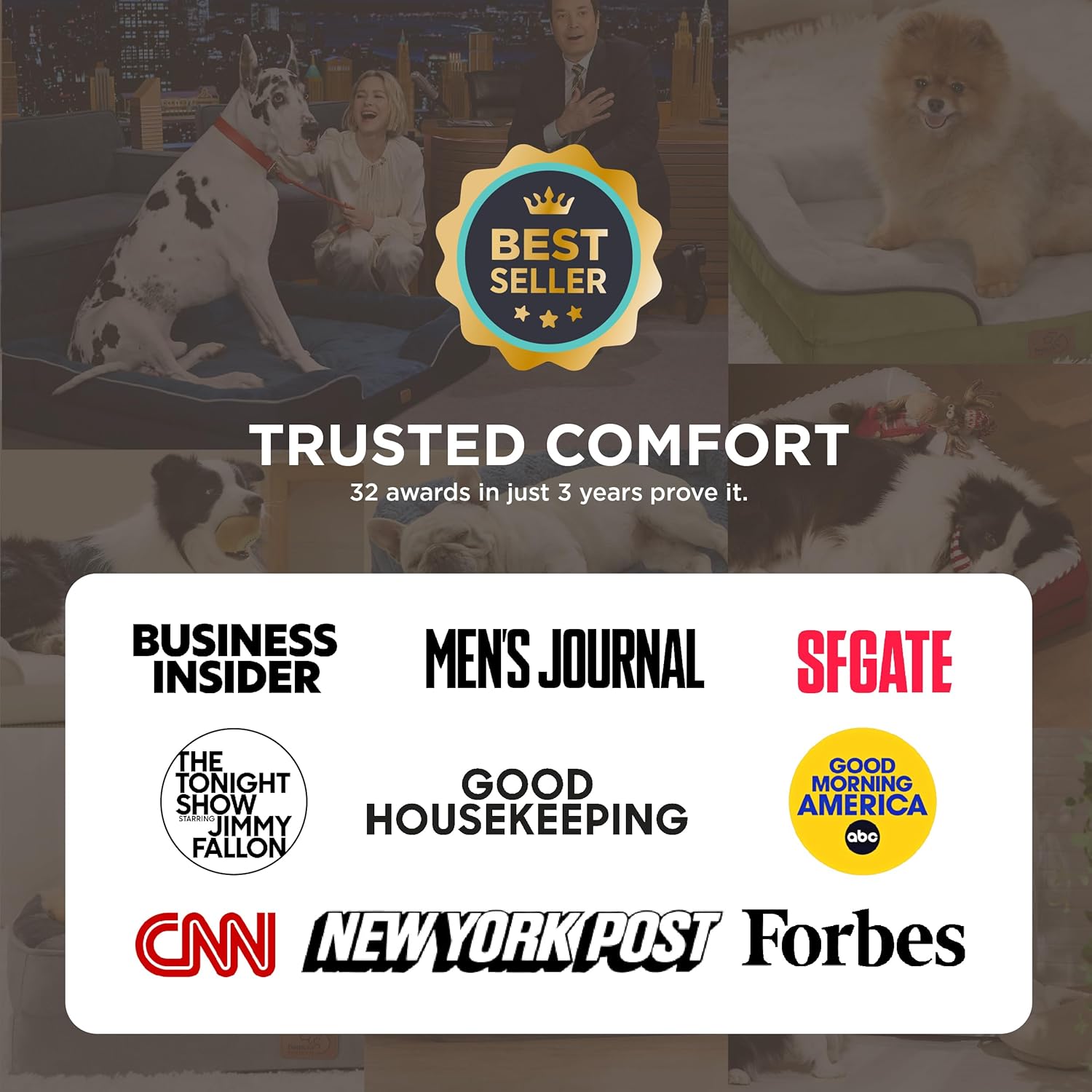 Bedsure Orthopedic Dog Beds Large Sized Dog - Washable Large Dog Cat Bed Waterproof, Comfort Dogs Couch Sofa with Washable Removable Cover, Pet Bed with Nonskid Bottom, Grey, 35" - Pet Explorer