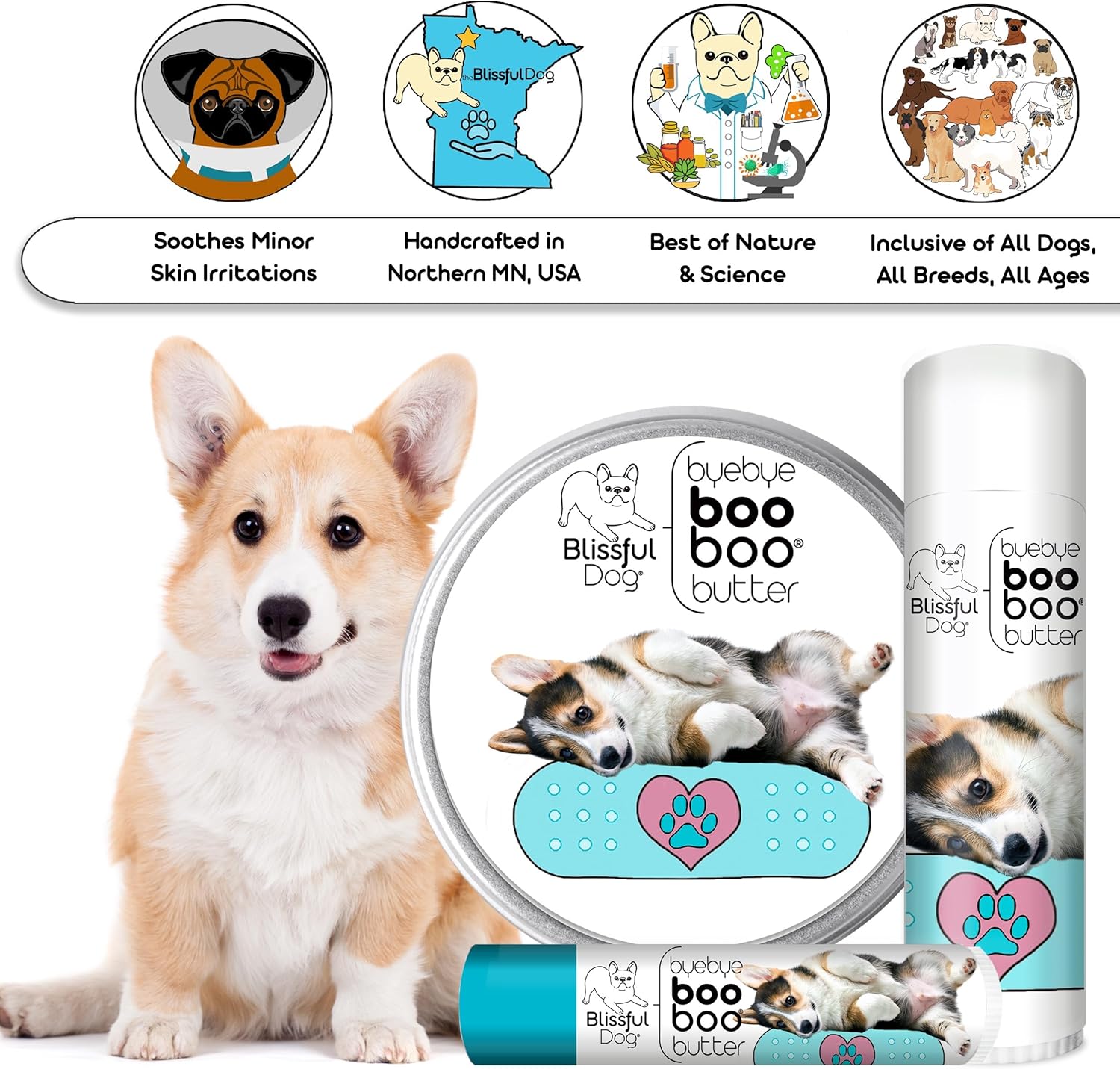 The Blissful Dog Corgi Boo Boo Butter, 16 oz. - Pet Explorer
