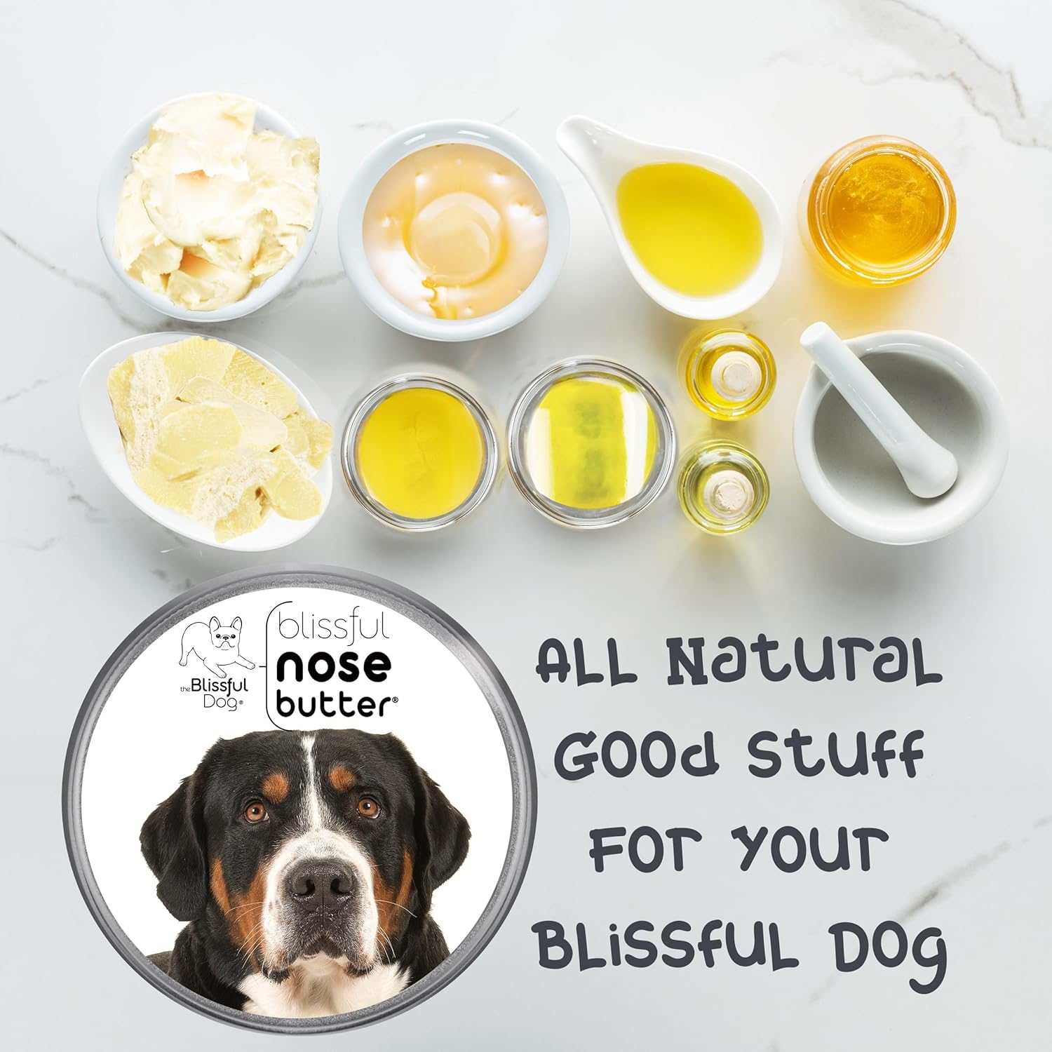 The Blissful Dog Greater Swiss Mountain Dog Unscented Nose Butter - Dog Nose Butter, 2 Ounce - Pet Explorer