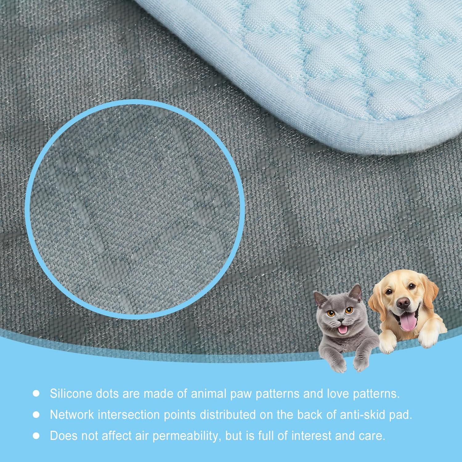 Pet Cooling Mat for Dogs & Cats - Washable Dog Cooling Mat Portable Pet Cool Pads Blanket for Indoor & Outdoor Car Seats - Pet Explorer