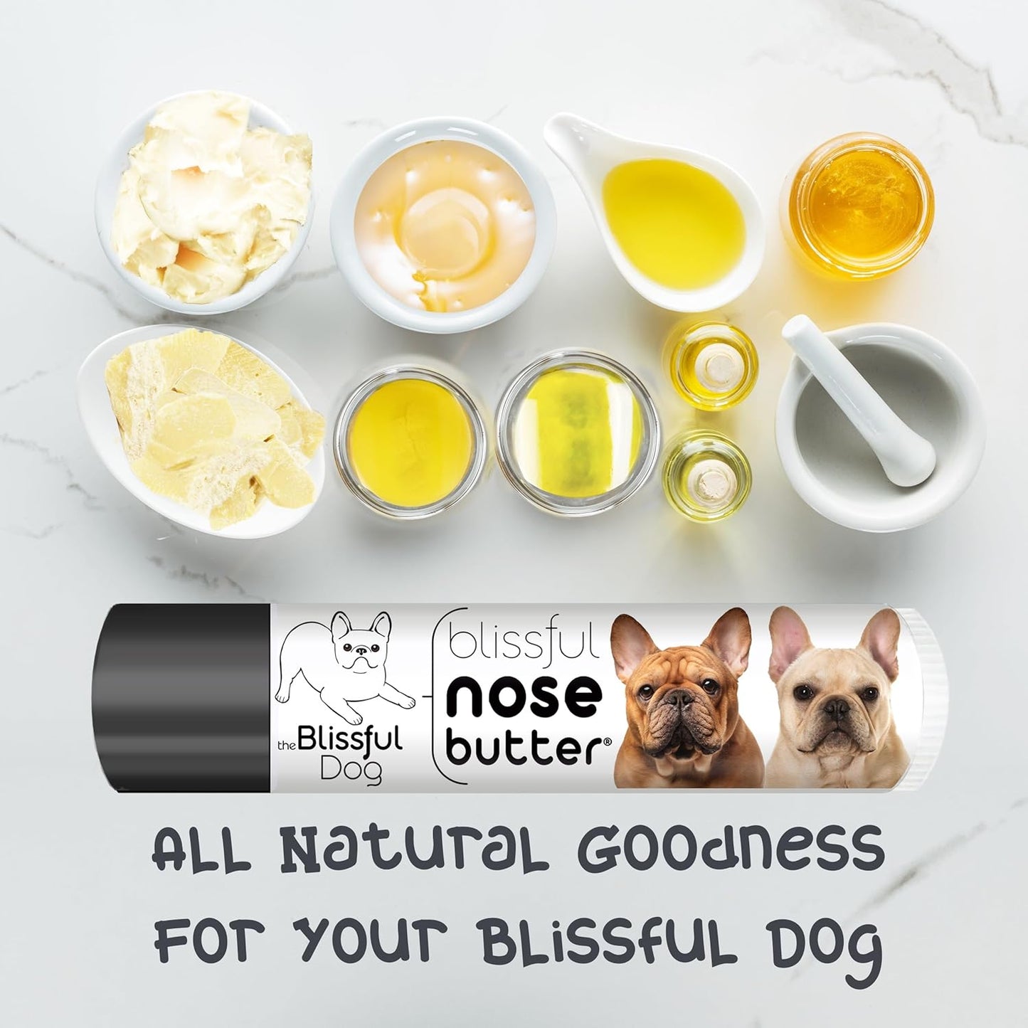 The Blissful Dog French Bulldog Fawn Unscented Nose Butter - Dog Nose Butter, 0.15 Ounce - Pet Explorer