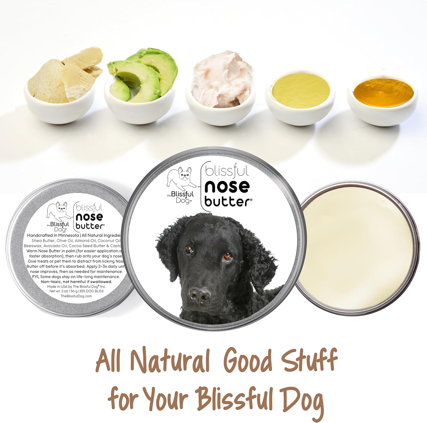 The Blissful Dog Curly-Coat Retriever Unscented Nose Butter, 4-Ounce - Pet Explorer