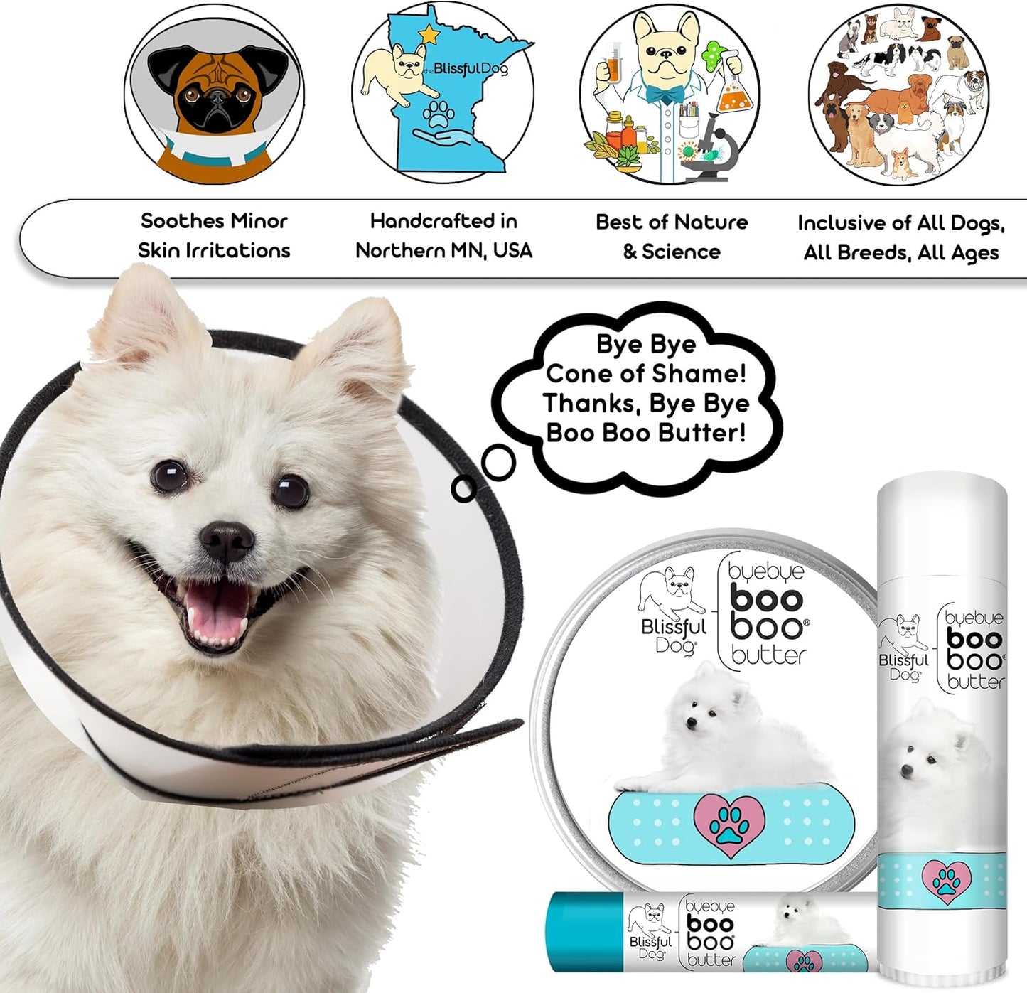 The Blissful Dog American Eskimo Boo Boo Butter, 16oz - Pet Explorer