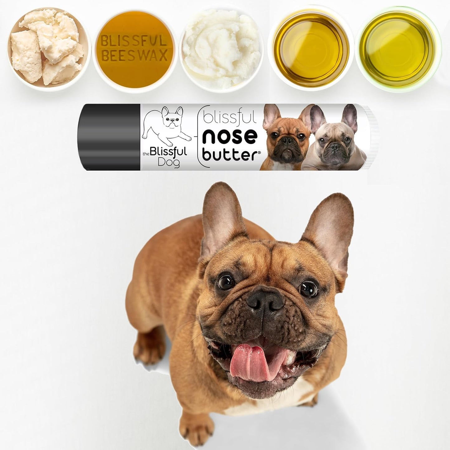 The Blissful Dog French Bulldog Black Masked Fawn Unscented Nose Butter - Dog Nose Butter, 0.15 Ounce - Pet Explorer
