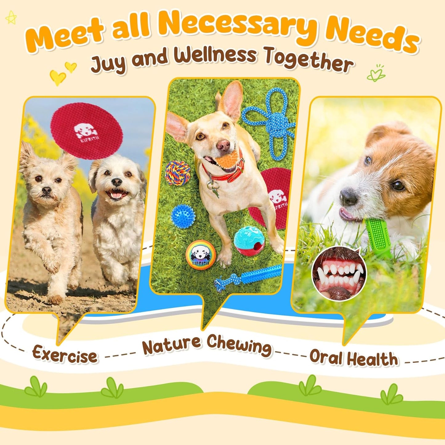 KIPRITII 25 Pack Various Puppy Dog Toys for Teething, Entertainment & Interaction, Puppy Chew Toys Pack with Rope Toy, Treat Balls and Dog Squeaky Toys for Puppies & Small Dogs - Pet Explorer