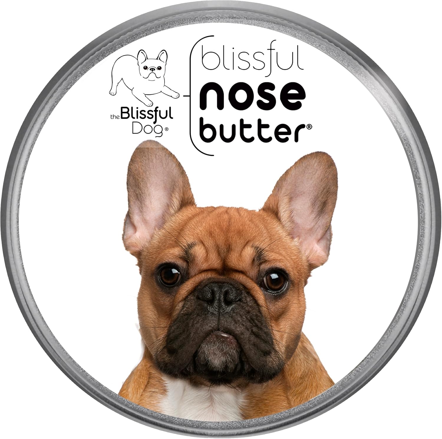 The Blissful Dog French Bulldog Black Masked Fawn Unscented Nose Butter - Dog Nose Butter, 4 Ounce - Pet Explorer