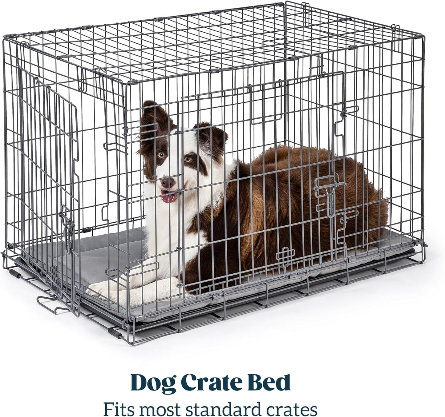 Cybarmour Chew Proof Dog Crate Pad - Outdoor Indestructible Dog Bed - Tough - Potable - Machine Washable - Water & Dirt-Resistant - Extra Large Breeds & Fits 48-Inch Crate - 47"x29", Limestone - Pet Explorer