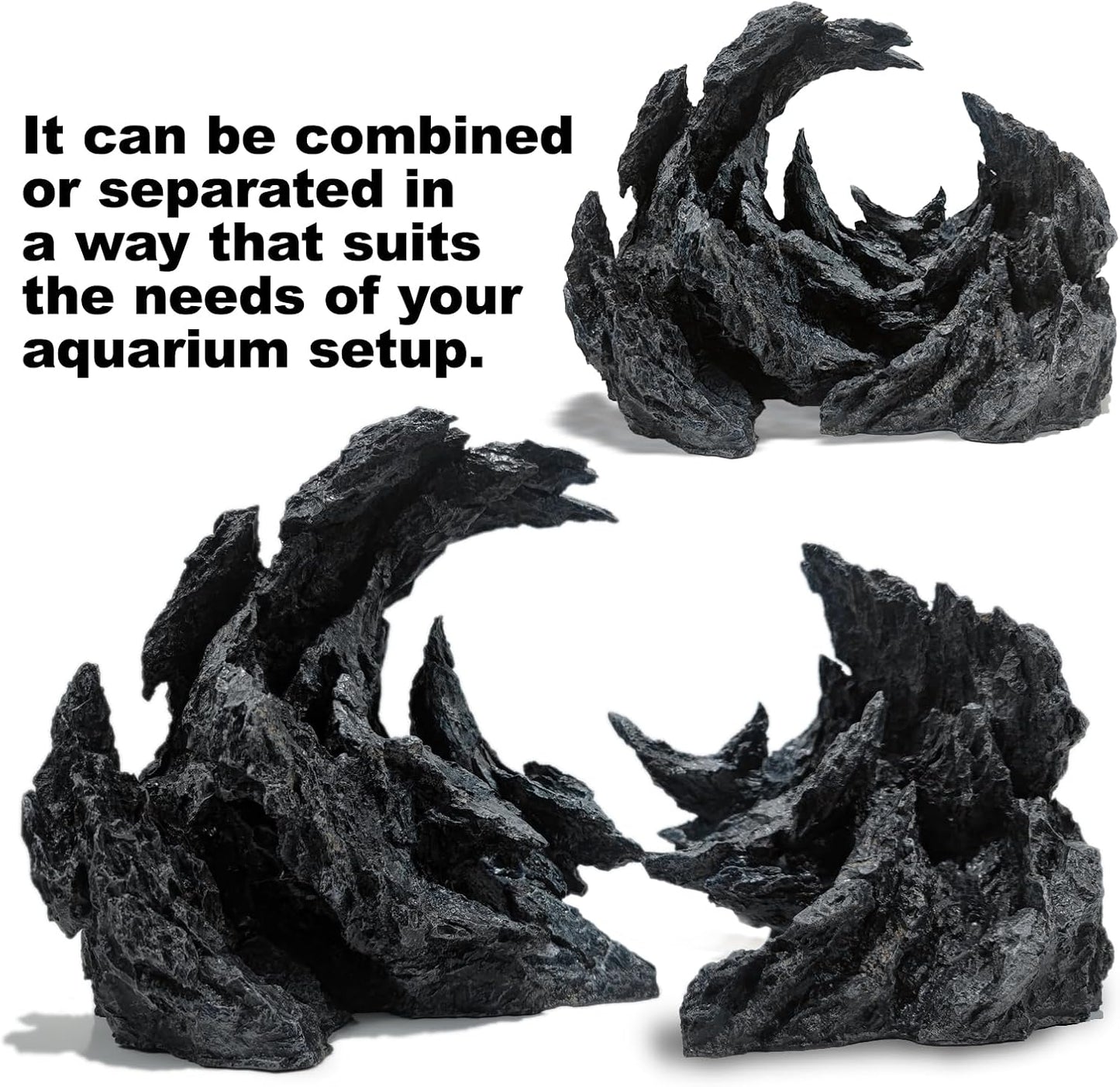 Fish Tank Decor Rocks.Aquarium Decoration Model.Easy Superior Aquascape (Perched Canyon-15inch) - Pet Explorer