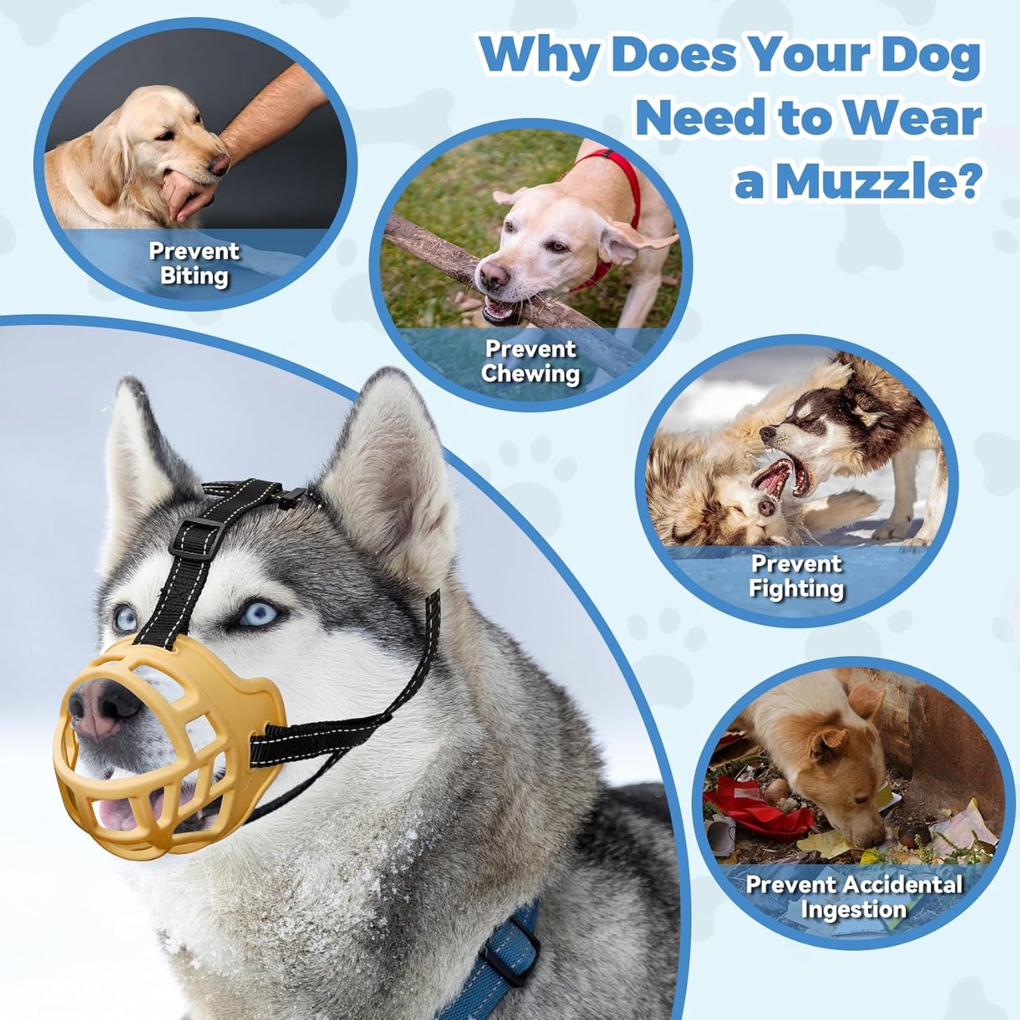 Dog Muzzle for Large Dogs, Breathable Basket Muzzles for Small, Medium and X-Large Aggressive Dog, Allows Panting Drinking, Suitable for Grooming Trimming Training (4, Luminous Orange) - Pet Explorer