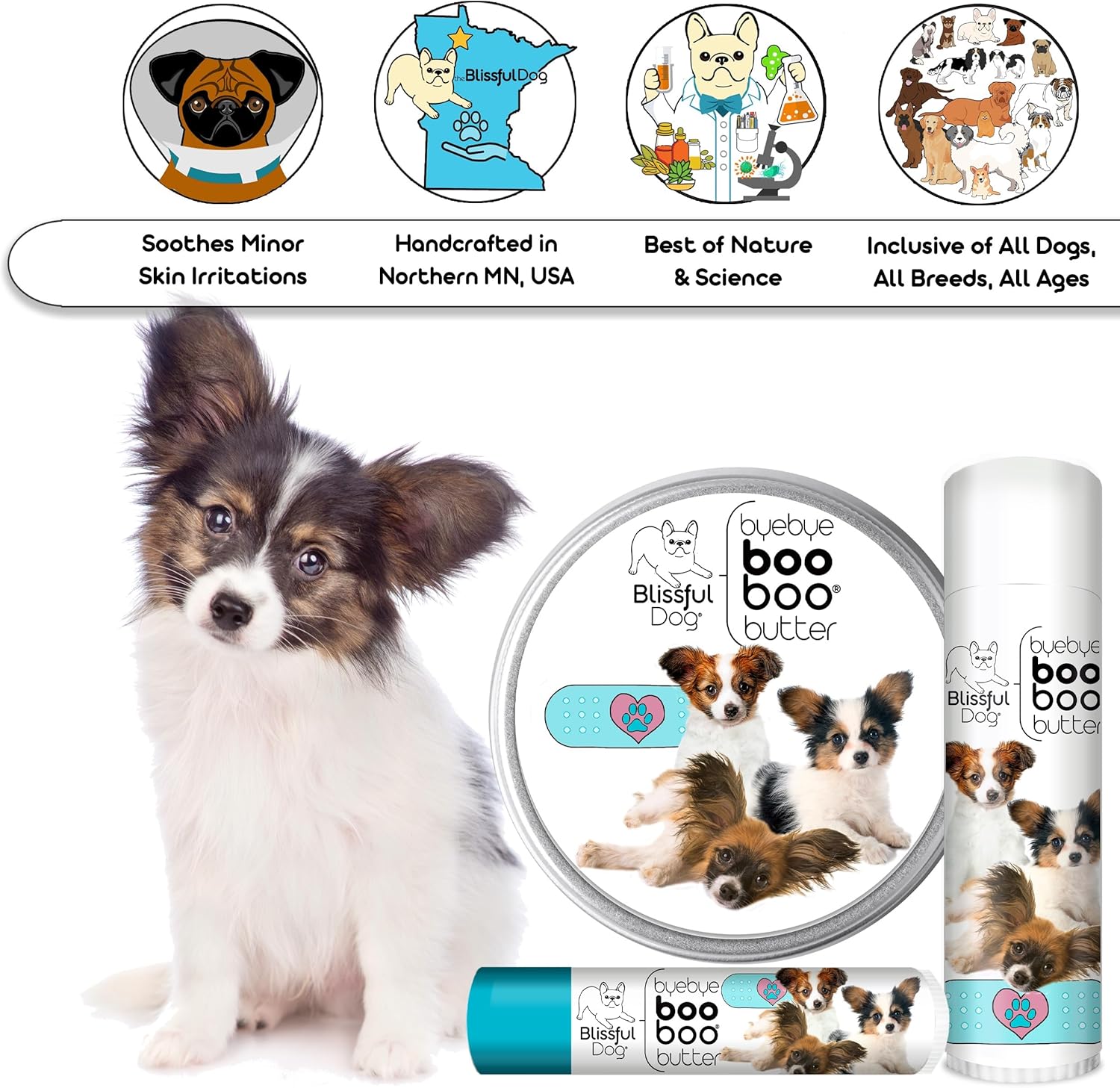 The Blissful Dog Papillon Boo Boo Butter, 8-Ounce - Pet Explorer