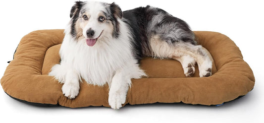 Bedsure Washable Dog Crate Pad for Extra Large Dogs, Anti-Slip Puppy Kennel Dog Bed for Crate - Ultra Soft Fleece Flat Thin Pet Mat (Not Chew Proof), Brown XXL 47"x29" - Pet Explorer