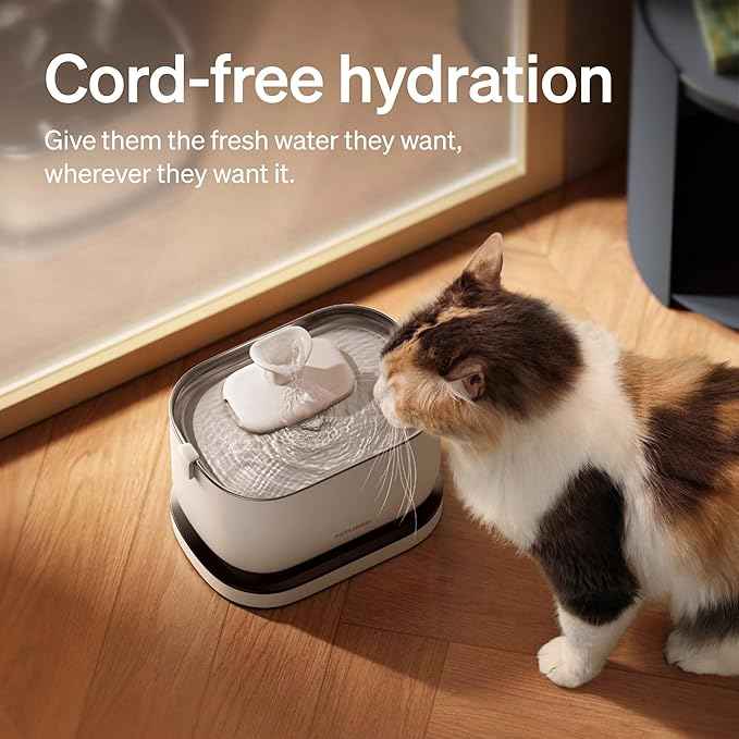 Bundle of PETLIBRO Cat Water Fountain with 8 Packs Pet Fountain Filters & Sponges, 2.5L/84oz Dockstream Water Fountains for Cats Indoor, Cat Fountain with Stainless Steel Tray,