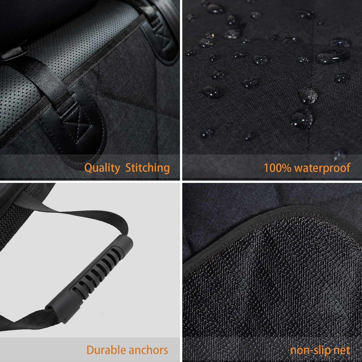 Bench Dog Car Seat Cover for Back Seat Waterproof Seat Covers Durable Scratch Proof Nonslip, Protector for Pet Fur & Mud Washable Backseat Cover for Cars Armrest Compatible - Pet Explorer