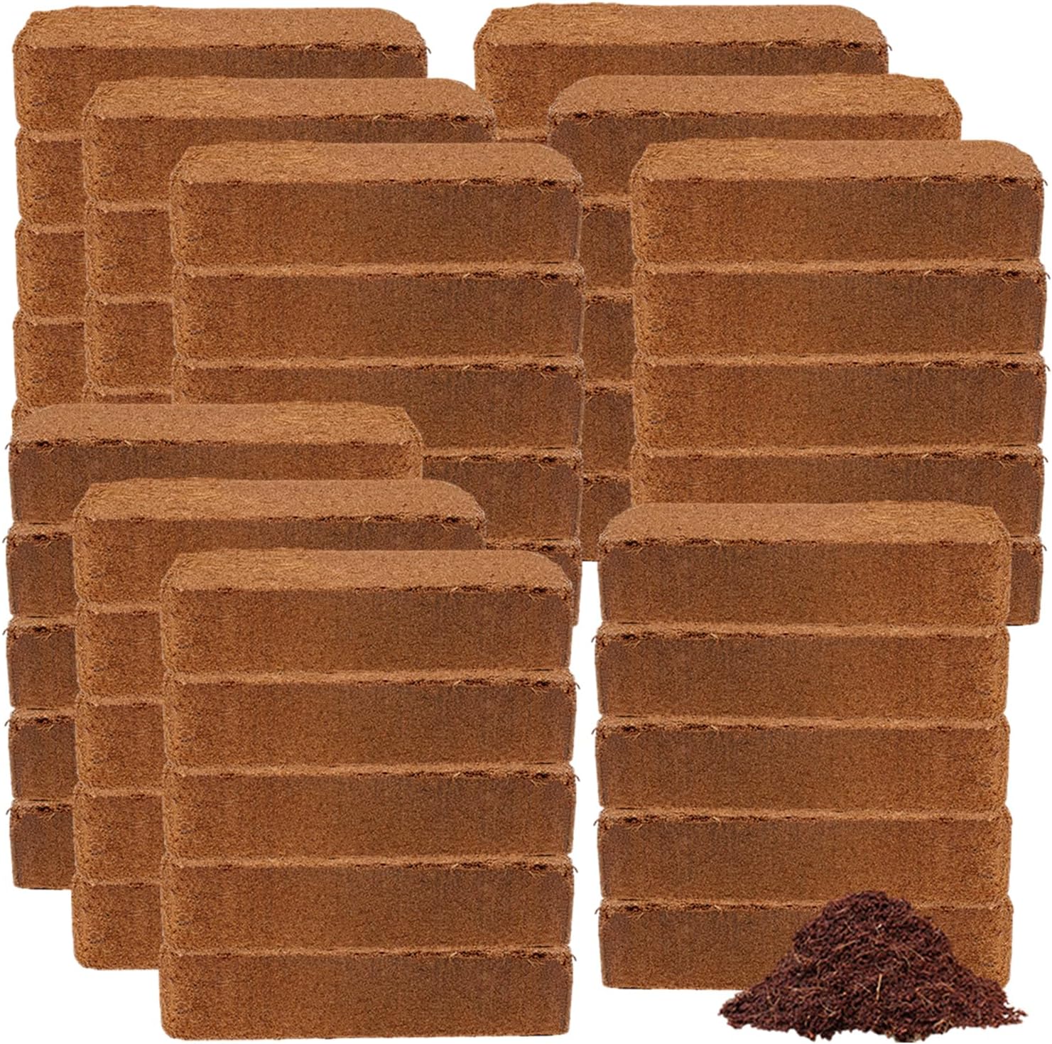 Coco Bliss Coco Coir Bricks (50-Pack, 650gm Bricks) - Organic Coco Coir for Plants - OMRI-Listed Coconut Coir for Plants - Coconut Coir Bricks - Coco Peat for Plants, Garden Soil, & Organic Mulch - Pet Explorer