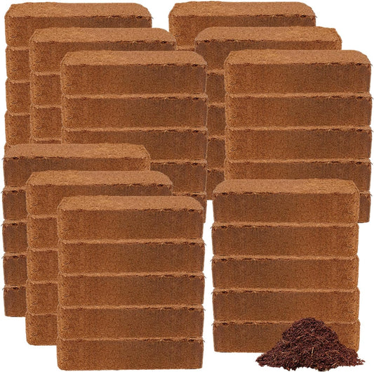 Coco Bliss Coco Coir Bricks (50-Pack, 650gm Bricks) - Organic Coco Coir for Plants - OMRI-Listed Coconut Coir for Plants - Coconut Coir Bricks - Coco Peat for Plants, Garden Soil, & Organic Mulch - Pet Explorer