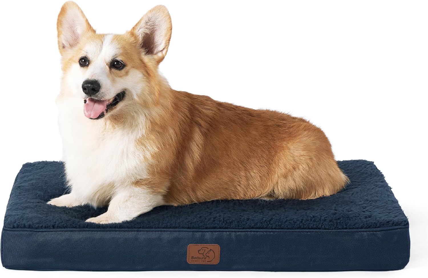 Bedsure Large Dog Bed for Crate - Orthopedic Flat Pet Beds with Removable Washable Cover, Egg Crate Foam Crate Mat, Suitable for Pet Up to 50 lbs - Pet Explorer