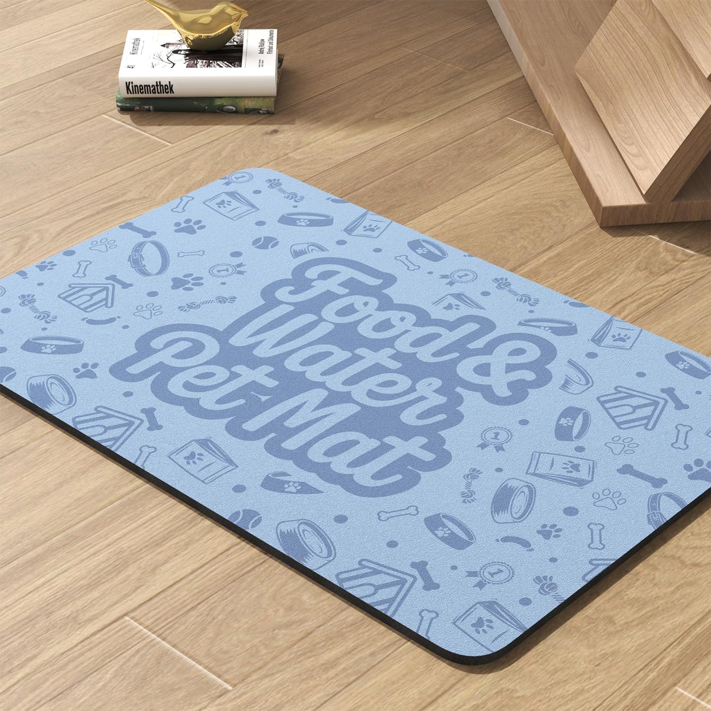 Pet Feeding Mat-Absorbent Dog Mat for Food and Water Bowl-No Stains Quick Dry Water Dispenser Mat-Dog Accessories Pet Supplies-Bowl for Messy Drinkers（Words,23"x34" - Pet Explorer