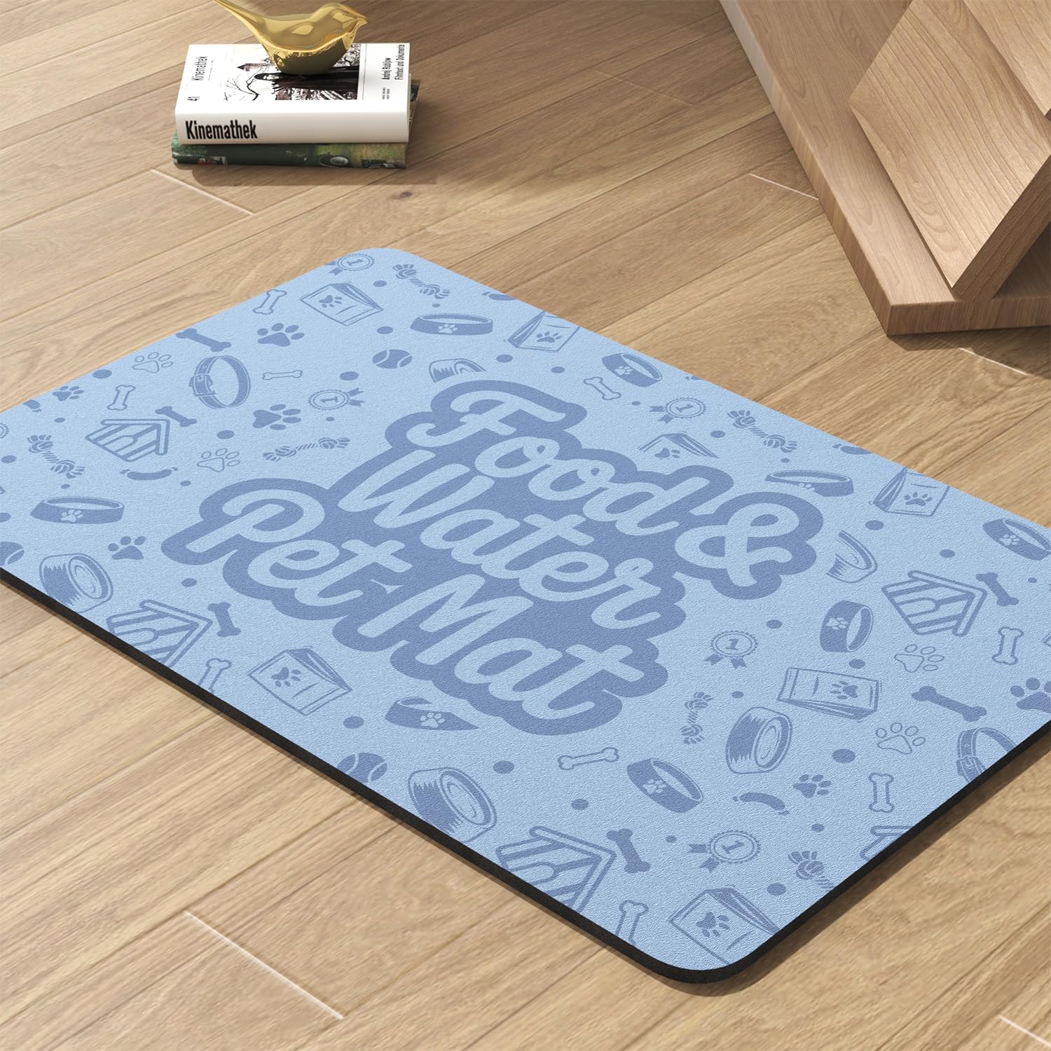 Pet Feeding Mat-Absorbent Dog Mat for Food and Water Bowl-No Stains Quick Dry Water Dispenser Mat-Dog Accessories Pet Supplies-Bowl for Messy Drinkers（Words,16"x24" - Pet Explorer