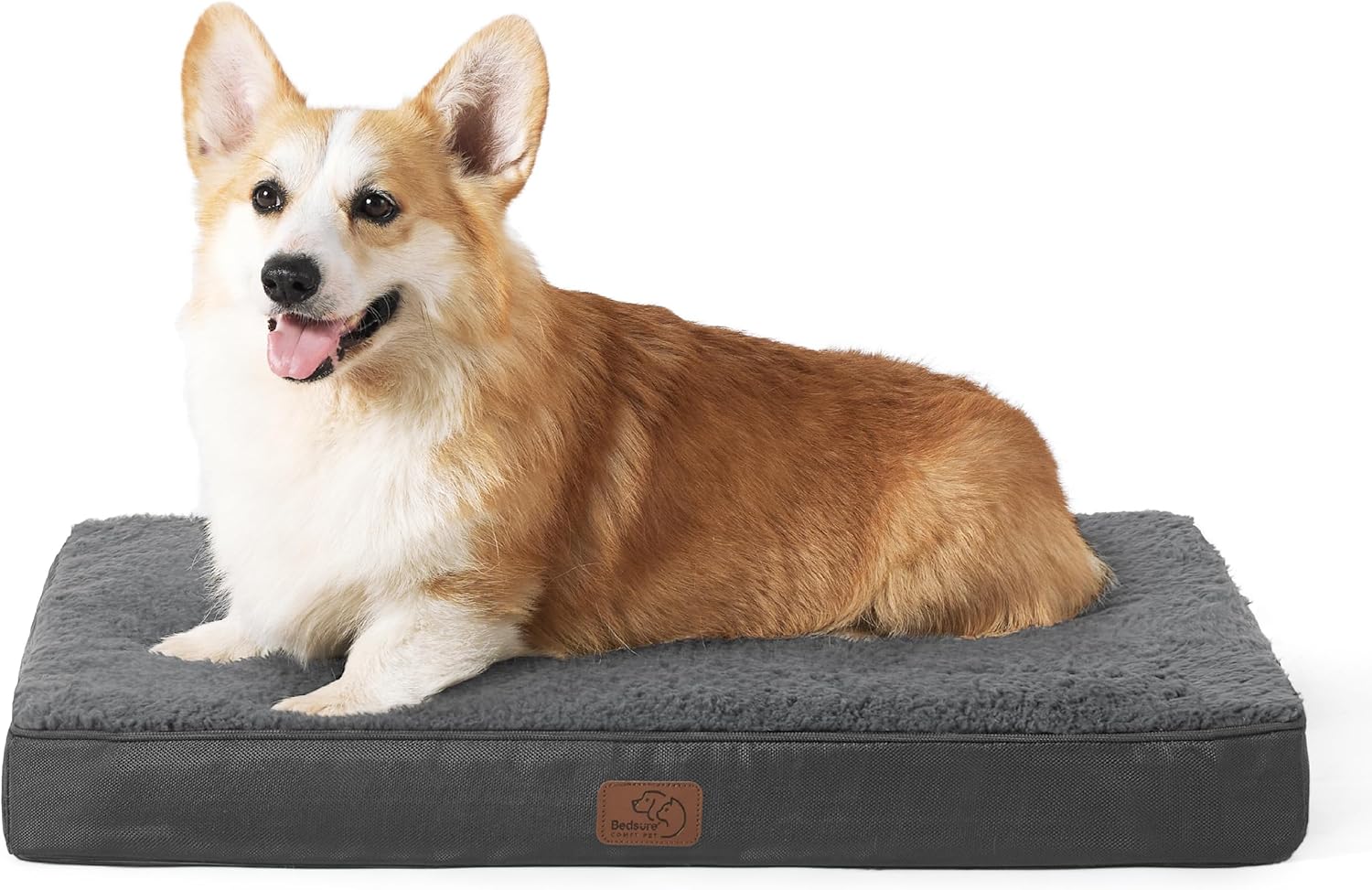 Bedsure Large Dog Bed for Crate - Orthopedic Flat Pet Beds with Removable Washable Cover, Egg Crate Foam Crate Mat, Suitable for Pet Up to 50 lbs - Pet Explorer