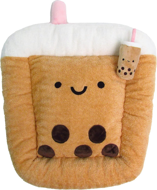 TONBO Soft Plush Small Cute and Cozy Food Dog Cat Bed, Washer and Dryer Friendly (Boba) - Pet Explorer