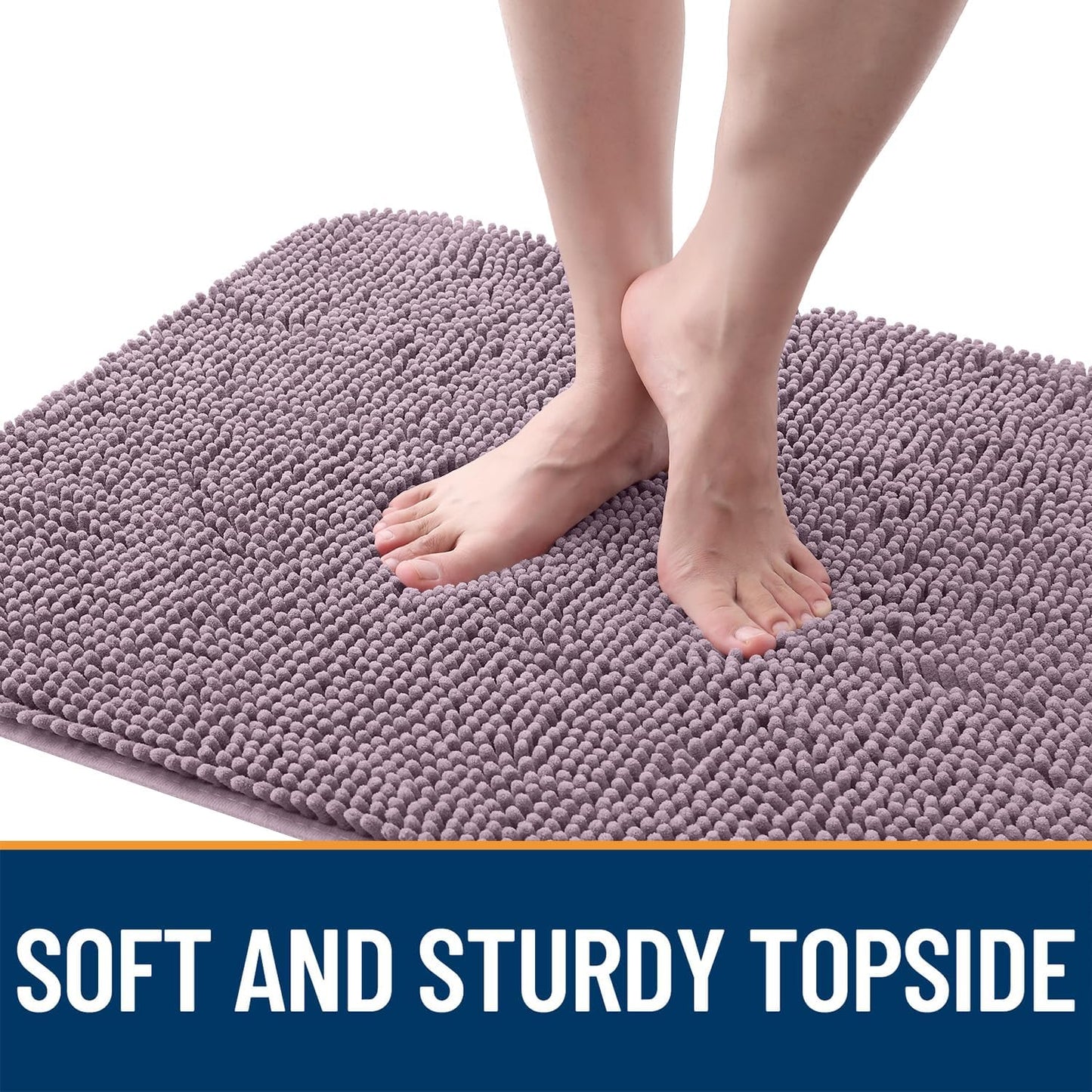 OLANLY Dog Door Mat for Muddy Paws 44x32, Absorbs Moisture and Dirt, Absorbent Non-Slip Washable Doormat, Quick Dry Chenille Mud Mat for Dogs, Entry Indoor Entryway Carpet for Inside Floor, Deep Plum