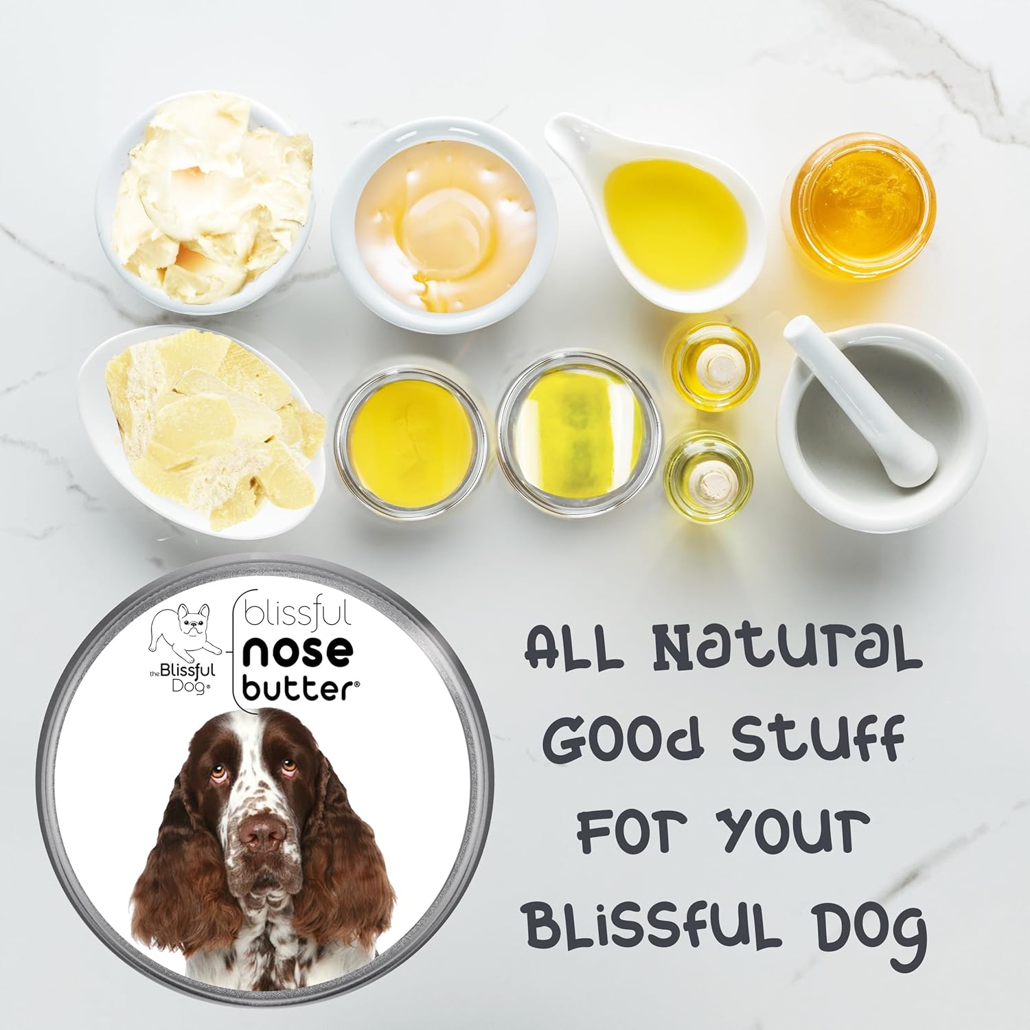 The Blissful Dog Springer Spaniel Unscented Nose Butter - Dog Nose Butter, 4 Ounce - Pet Explorer
